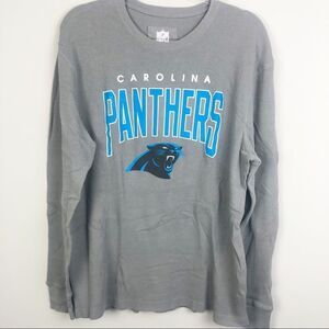 NFL TEAM APPAREL | Carolina Panthers Gray Thermal Long Sleeve Shirt Graphic XL